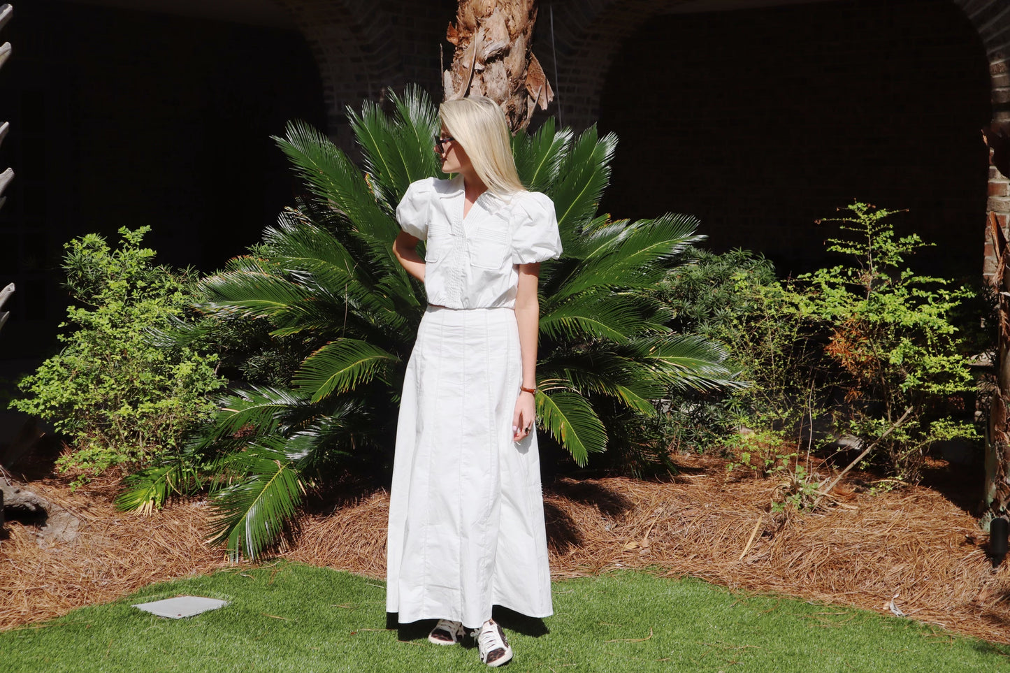 Linen Topstitching Set- Skirt