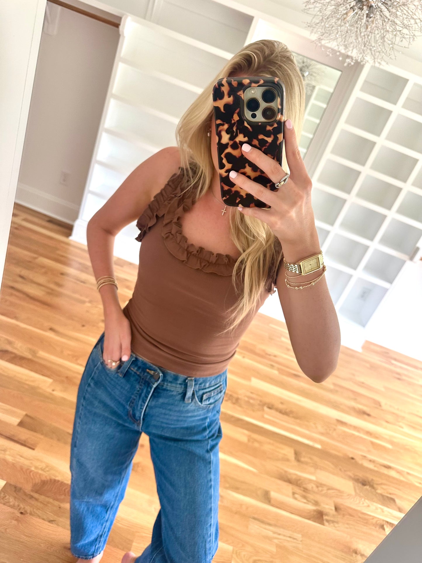 Ruffle Hem Tank Top